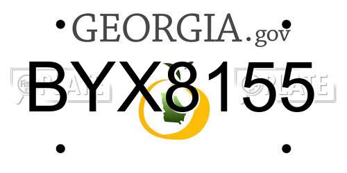 BYX8155 Georgia License Plate