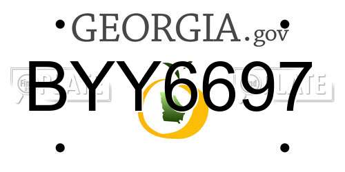 BYY6697 Georgia License Plate