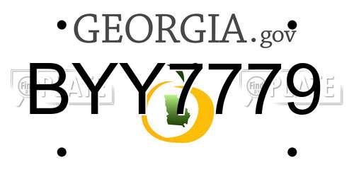 BYY7779 Georgia License Plate