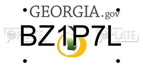 BZ1P7L Georgia License Plate