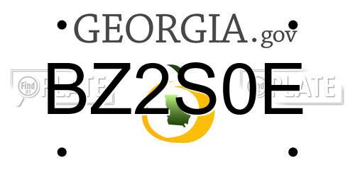 BZ2S0E Georgia License Plate