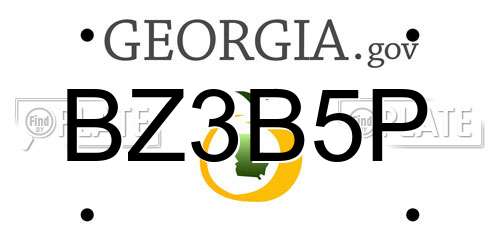 BZ3B5P Georgia License Plate