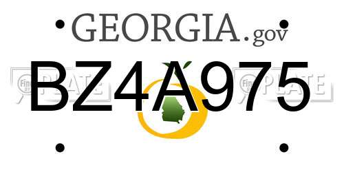 BZ4A975 Georgia License Plate