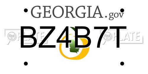 BZ4B7T Georgia License Plate