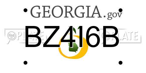 BZ4I6B Georgia License Plate