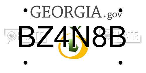 BZ4N8B Georgia License Plate
