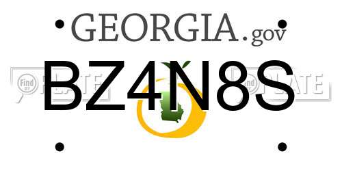 BZ4N8S Georgia License Plate