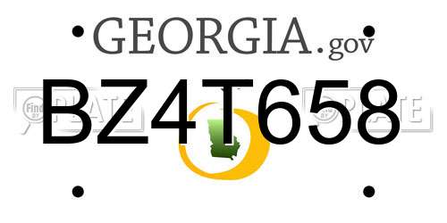 BZ4T658 Georgia License Plate