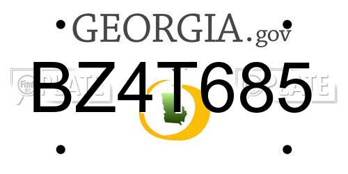 BZ4T685 Georgia License Plate
