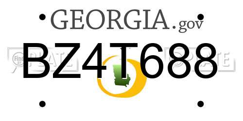 BZ4T688 Georgia License Plate
