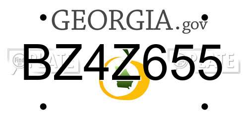 BZ4Z655 Georgia License Plate