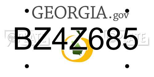 BZ4Z685 Georgia License Plate