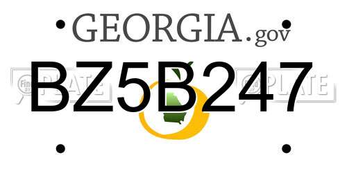 BZ5B247 Georgia License Plate