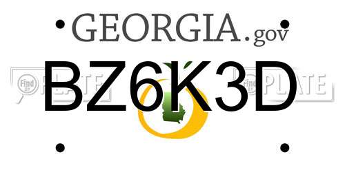 BZ6K3D Georgia License Plate