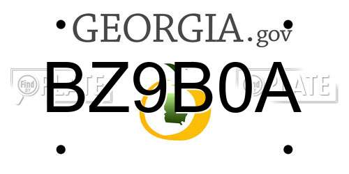 BZ9B0A Georgia License Plate