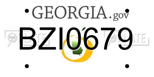 BZI0679 Georgia License Plate