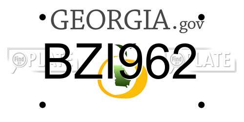BZI962 Georgia License Plate