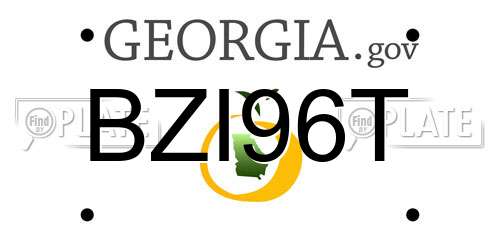 BZI96T Georgia License Plate