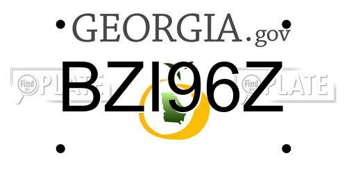 BZI96Z Georgia License Plate