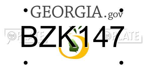 BZK147 Georgia License Plate