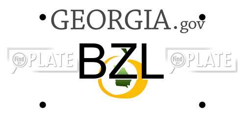 BZL Georgia License Plate