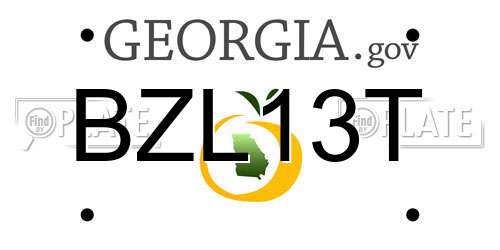 BZL13T Georgia License Plate