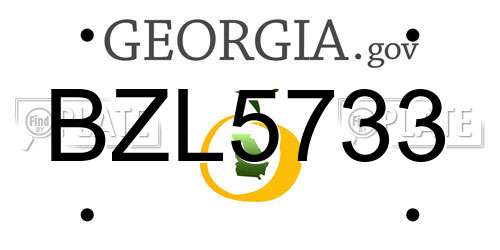 BZL5733 Georgia License Plate