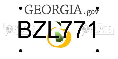 BZL771 Georgia License Plate