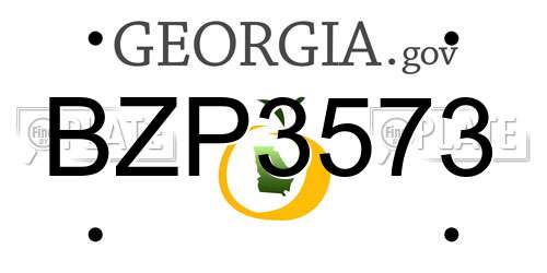 BZP3573 Georgia License Plate