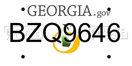 BZQ9646 Georgia License Plate