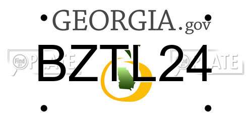 BZTL24 Georgia License Plate
