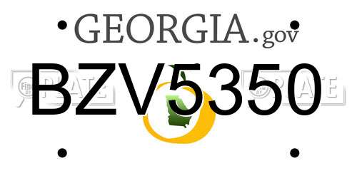 BZV5350 Georgia License Plate