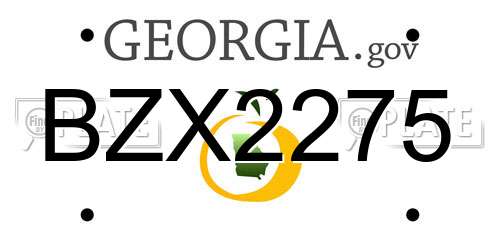 BZX2275 Georgia License Plate