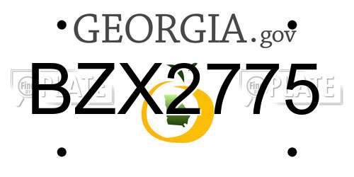 BZX2775 Georgia License Plate