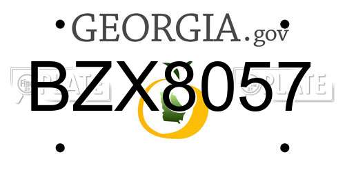 BZX8057 Georgia License Plate