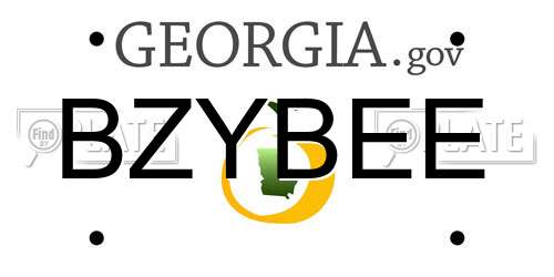 BZYBEE Georgia License Plate