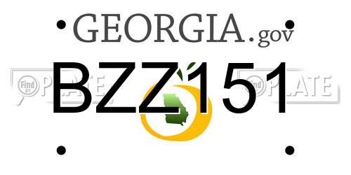 BZZ151 Georgia License Plate