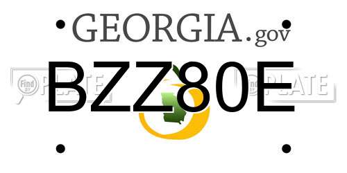 BZZ80E Georgia License Plate