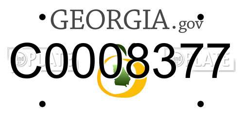 C0008377 Georgia License Plate