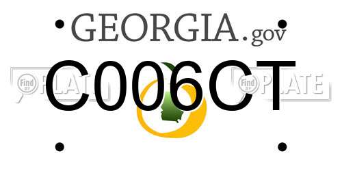 C006CT Georgia License Plate