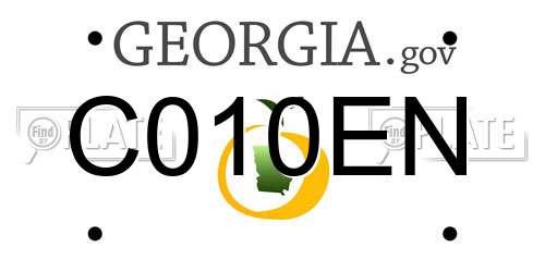 C010EN Georgia License Plate