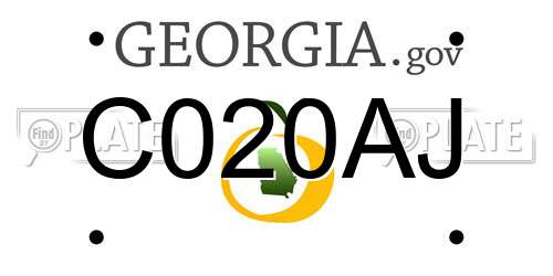 C020AJ Georgia License Plate