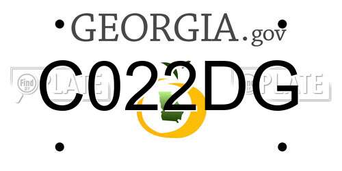 C022DG Georgia License Plate