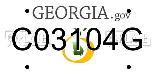 C03104G Georgia License Plate