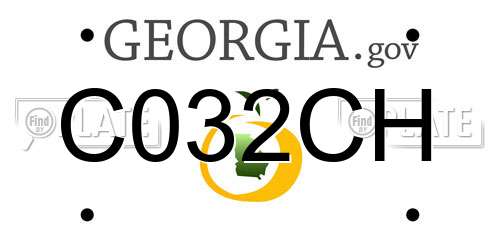 C032CH Georgia License Plate