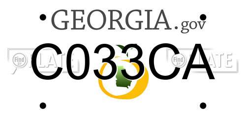 C033CA Georgia License Plate
