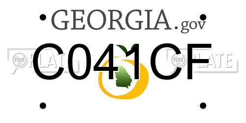 C041CF Georgia License Plate