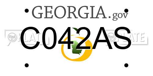 C042AS Georgia License Plate