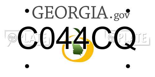 C044CQ Georgia License Plate