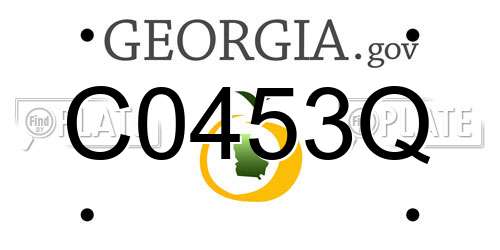 C0453Q Georgia License Plate